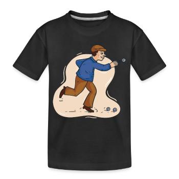 Boules boules boules pour boule pétanque boule - T-shirt bio Premium Enfant - noir - Devant