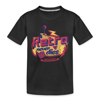 Retro stirbt nie - Kinder Premium Bio T-Shirt - Schwarz - Vorne