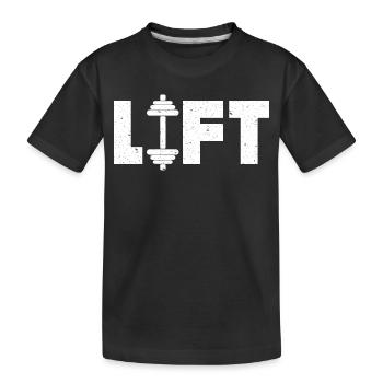Heben Kreuzheben Gewichtheben Gewichtheben Gewicht - Kinder Premium Bio T-Shirt - Schwarz - Vorne