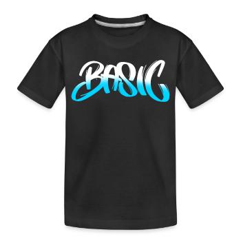 BASIC Graffiti Gradient - Kinder Premium Bio T-Shirt - Schwarz - Vorne