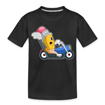 Moto Pencil - T-shirt bio Premium Enfant - noir - Devant
