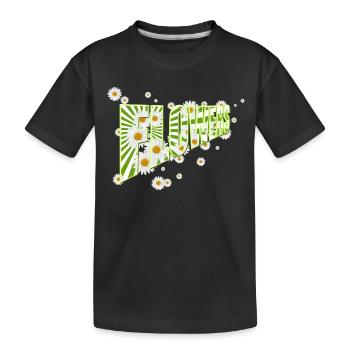 Fleurs, marguerites, marguerites, nature, jardin - T-shirt bio Premium Enfant - noir - Devant