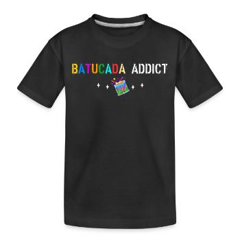 Batucada-Süchtige - Kinder Premium Bio T-Shirt - Schwarz - Vorne