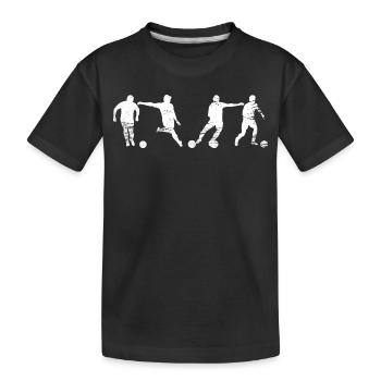Fußballspieler - Kinder Premium Bio T-Shirt - Schwarz - Vorne