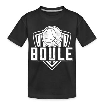 Boule boule boules pour bouler pétanque - T-shirt bio Premium Enfant - noir - Devant