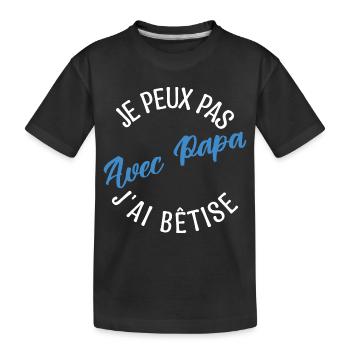 Cadeau papa. cadeau père. cadeau papa de l'année. - T-shirt bio Premium Enfant - noir - Devant