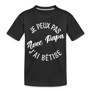 Cadeau papa. cadeau père. cadeau papa de l'année. - T-shirt bio Premium Enfant - noir - Devant