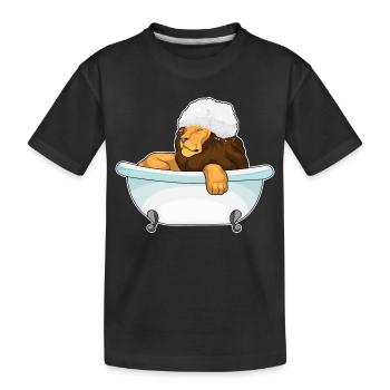 Baignoire Lion - T-shirt bio Premium Enfant - noir - Devant