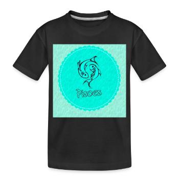 pisces - Kids' Premium Organic T-Shirt - black - Front