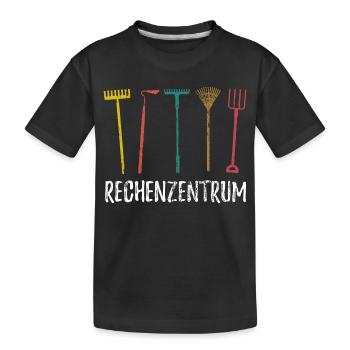 Rechenzentrum - Gärtner Garten Pflanzen - Kinder Premium Bio T-Shirt - Schwarz - Vorne