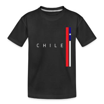 Flagge von Chile - Kinder Premium Bio T-Shirt - Schwarz - Vorne