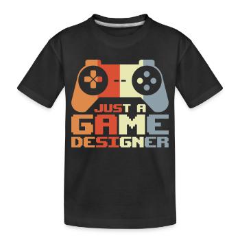 Concepteur de jeux vidéo - T-shirt bio Premium Enfant - noir - Devant