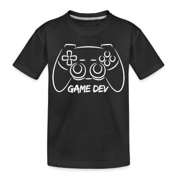 Game Developer - Kids' Premium Organic T-Shirt - black - Front