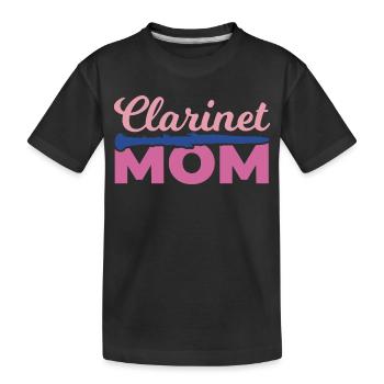 Clarinet Mama - Kids' Premium Organic T-Shirt - black - Front
