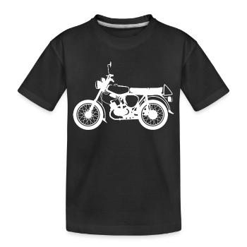 simme s50 Motorrad Moped Klassiker DDR Osten icon - Kinder Premium Bio T-Shirt - Schwarz - Vorne
