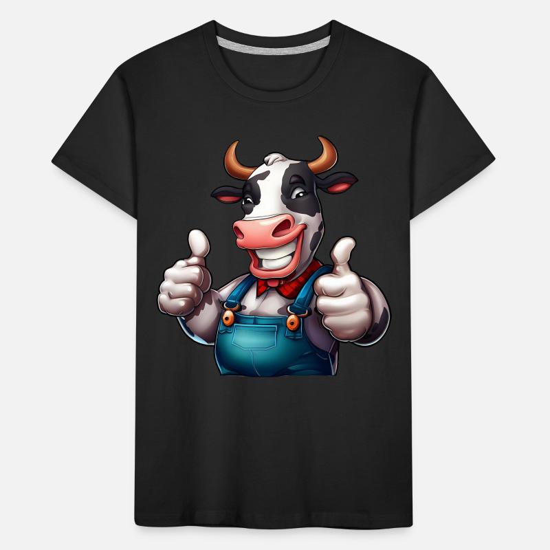Vache de ferme joyeuse T-shirt bio Premium Enfant