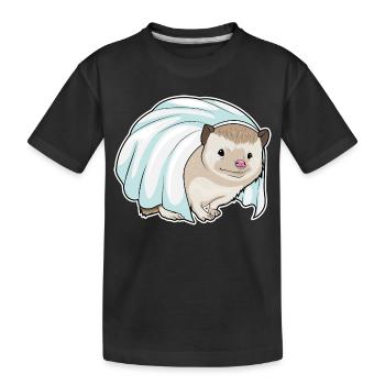 Mariage au voile de mariée hérisson - T-shirt bio Premium Enfant - noir - Devant