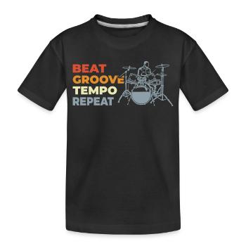 Motivation du batteur - T-shirt bio Premium Enfant - noir - Devant
