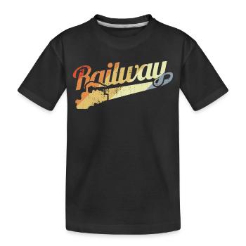 Motivation des chemins de fer - T-shirt bio Premium Enfant - noir - Devant