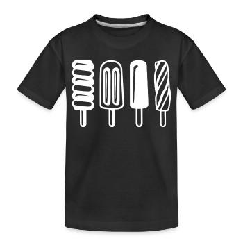 Wassereis - Kinder Premium Bio T-Shirt - Schwarz - Vorne