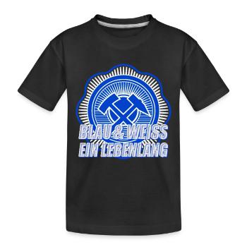 Blau Weiss ein Leben Lang - Kinder Premium Bio T-Shirt - Schwarz - Vorne