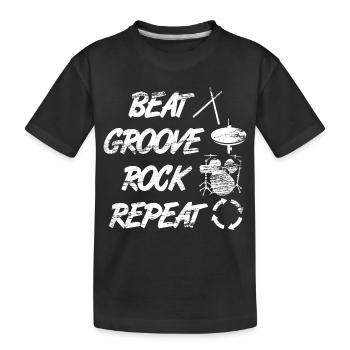 Beat Groove Rock Repeat - T-shirt bio Premium Enfant - noir - Devant