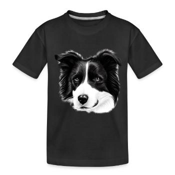Shorthair Border Collie Herding Dog - Kids' Premium Organic T-Shirt - black - Front
