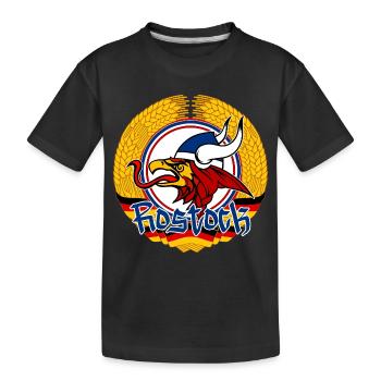 Rostock Rostocker DDR Ährenkranz - Kids' Premium Organic T-Shirt - black - Front
