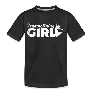 Trampoline jumper - Kids' Premium Organic T-Shirt - black - Front
