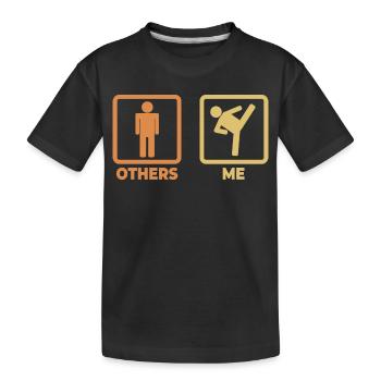 Figurines de kickboxeur - T-shirt bio Premium Enfant - noir - Devant