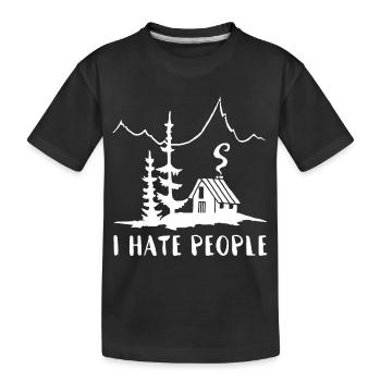 Solitary (white) - Kids' Premium Organic T-Shirt - black - Front