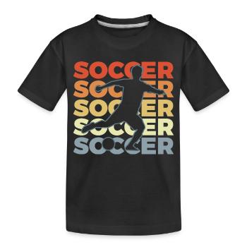 Fußballspieler - Kinder Premium Bio T-Shirt - Schwarz - Vorne