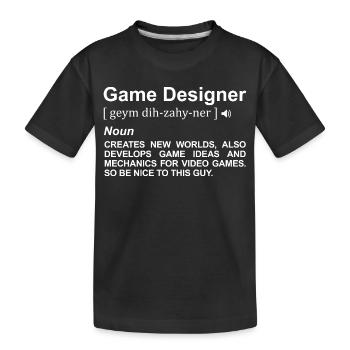 Signification du concepteur de jeu - T-shirt bio Premium Enfant - noir - Devant