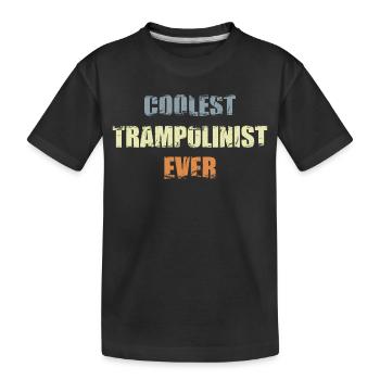Cooler Trampolin Sportler - Kinder Premium Bio T-Shirt - Schwarz - Vorne