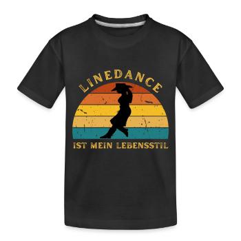Geschenkidee: Line Dance ist mein Lebensstil - Kinder Premium Bio T-Shirt - Schwarz - Vorne