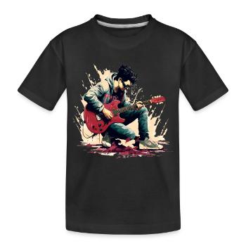 Gitarrist - Kinder Premium Bio T-Shirt - Schwarz - Vorne