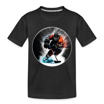 Hockey sur glace - T-shirt bio Premium Enfant - noir - Devant