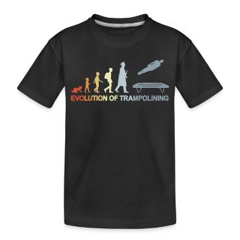 Vintage Trampoline Jumper Evolution - Kids' Premium Organic T-Shirt - black - Front