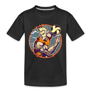 Joueurs de volley-ball - T-shirt bio Premium Enfant - noir - Devant