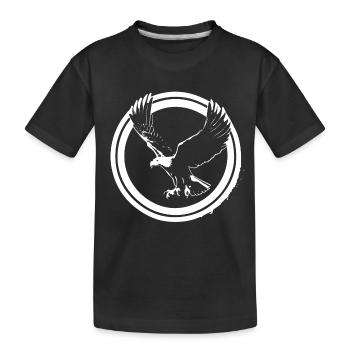 Logo Eagle en rond - T-shirt bio Premium Enfant - noir - Devant