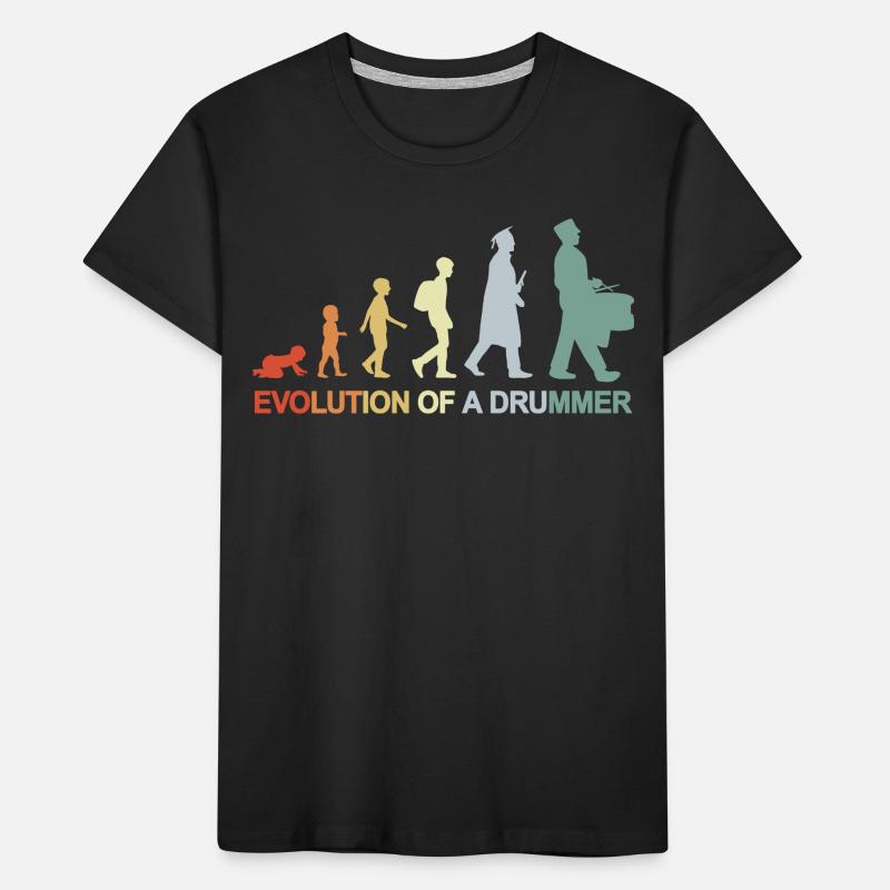 Batteur vintage Evolution T-shirt bio Premium Enfant