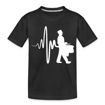 Paradetrommler - Kinder Premium Bio T-Shirt - Schwarz - Vorne