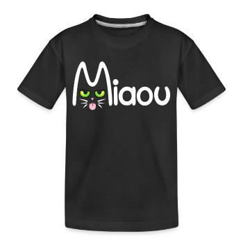Miaou typographique - T-shirt bio Premium Enfant - noir - Devant