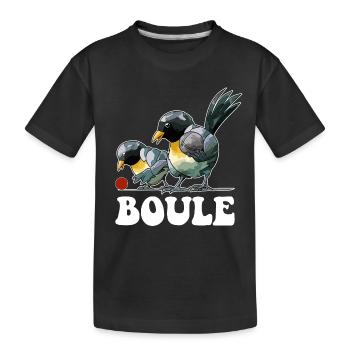 Boules de boules de boules pour pétanque - T-shirt bio Premium Enfant - noir - Devant