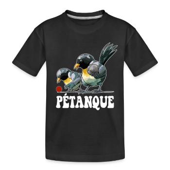 Boules de boules de boules pour pétanque - T-shirt bio Premium Enfant - noir - Devant