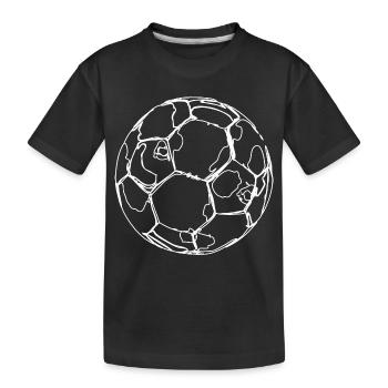 Soccer Drawing - Kids' Premium Organic T-Shirt - black - Front