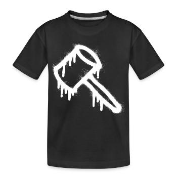 Hammer Gerechtigkeit Graffiti - Kinder Premium Bio T-Shirt - Schwarz - Vorne