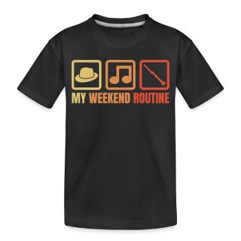 Klarinettisten Wochenende - Kinder Premium Bio T-Shirt - Schwarz - Vorne