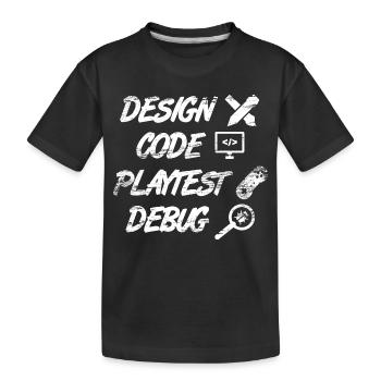 Programmation de jeux - T-shirt bio Premium Enfant - noir - Devant