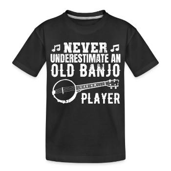 Banjo Großvater - Kinder Premium Bio T-Shirt - Schwarz - Vorne